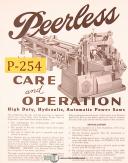 Peerless-Peerless MH Series, Contour Band Saw Machine, Operation Service Maintenance Part-MH-MH Series-05